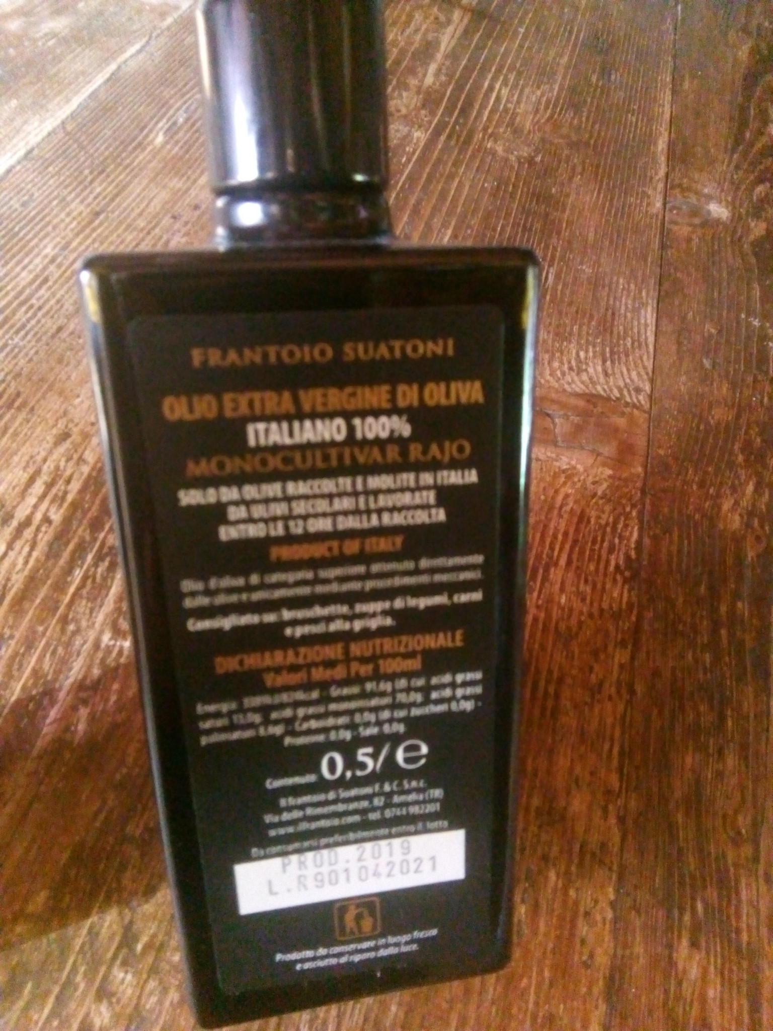 Olio EVO Monocultura RAJO – Retro Bottiglia da 0.5 l